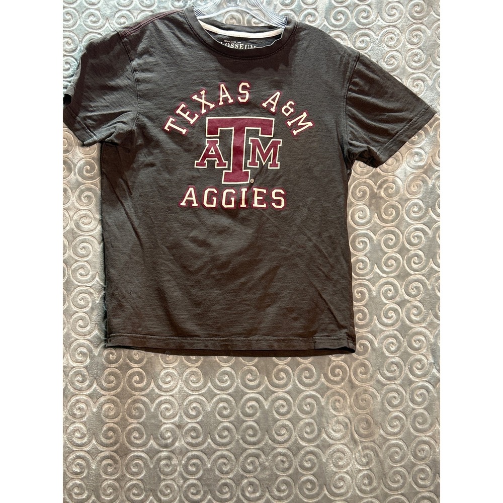 Colosseum Athletics Texas‎ A&M Aggies T Shirt Medium Gray Cotton Short Sleeve